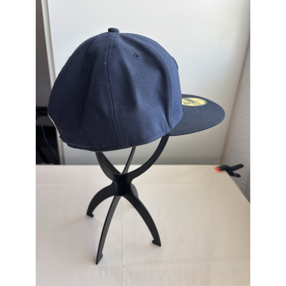 New Era Houston Texans NFL 59FIFTY Fitted Hat 7 5/8 Navy Blue 100% Wool Cap - Picture 3 of 10